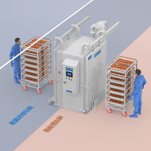 環速真空冷卻機-雙開門示意圖